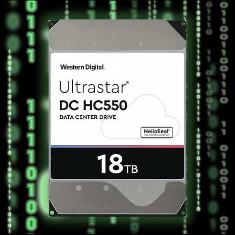 Western Digital Ultrastar DC HC550 3.5 18TB 7200rpm, 512MB, 7200 RPM, SATA 6Gb/s, 512N SE NP3 — Промо продукт