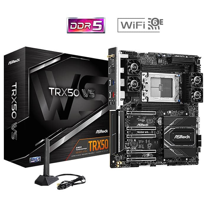 Дънна платка ASROCK TRX50 WS, Socket sTR5, ATX, 4xDDR5
