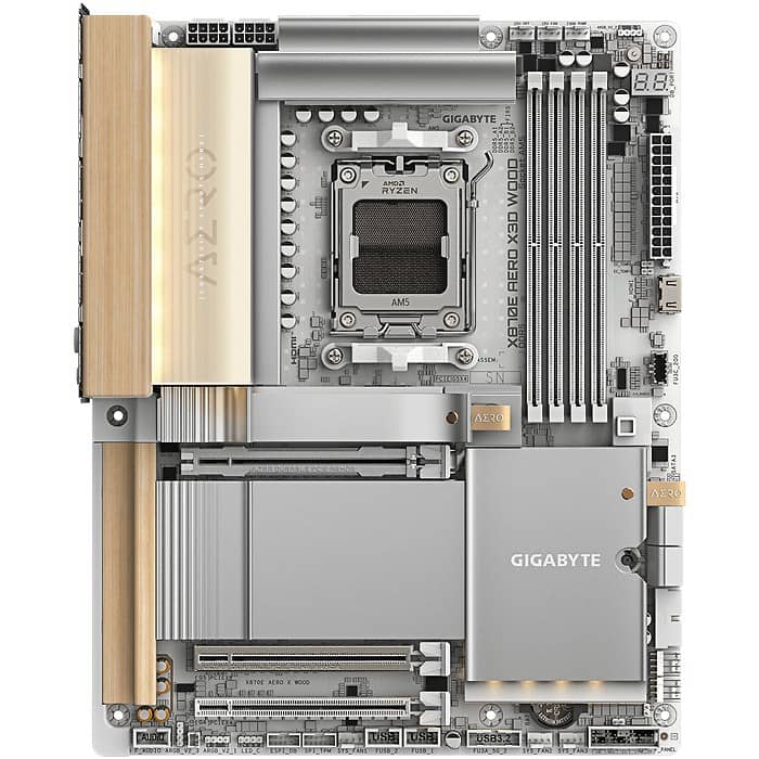 Дънна платка GIGABYTE X870E AERO X3D WOOD WIFI7, Socket AM5, DDR5