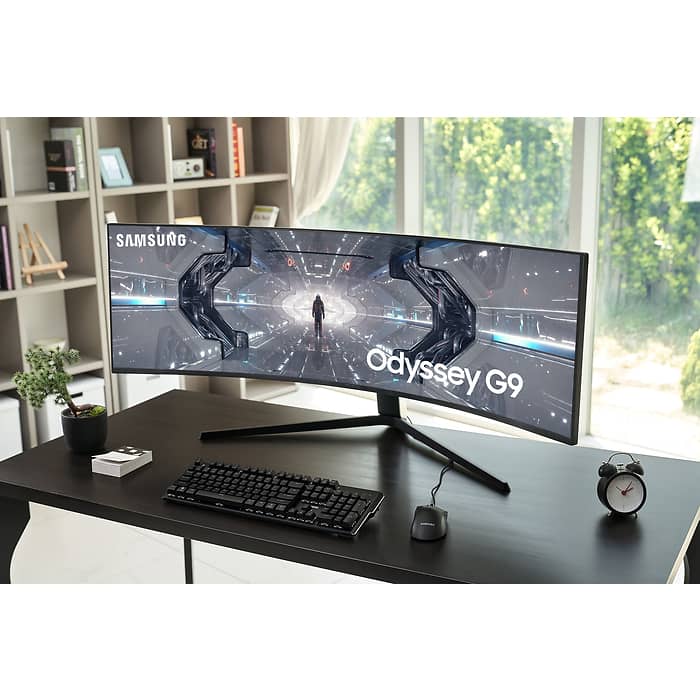 Samsung LS49FG910, 49" Odyssey G9 GAMING VA Curved OLED, 1000R, 144Hz, Smart. 32:9, 5120 x 1440, Display Port , HDMI,Micro HDMI, USB Hub, Silver + Logitech G102 Mouse, Lightsync RGB, 8000 DPI, 6 Programmable Buttons, Black