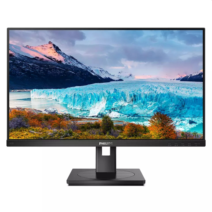 Philips 243S1, 23.8" Wide IPS LED, 4 ms, 1000:1 50M:1 DCR, 250cd/m2, 1920x1080@75Hz, HDMI, DVI, USB-C 3.2, Tilt, Pivot, Swivel, Height Adjust, Speakers, Black