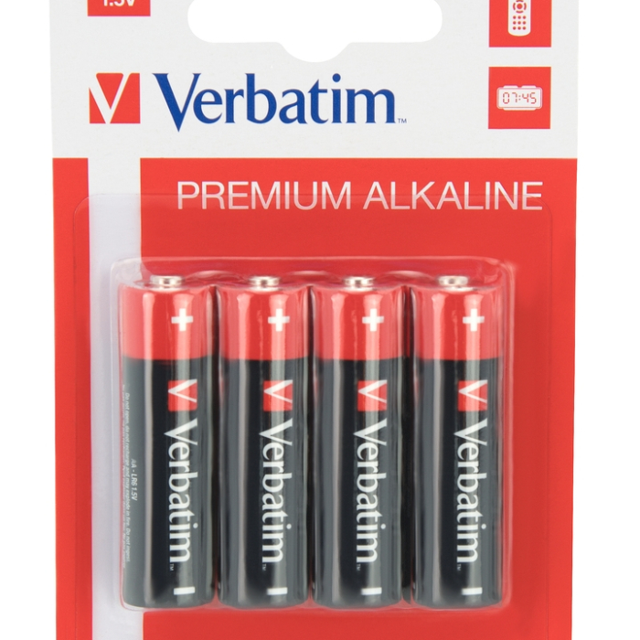 Verbatim ALKALINE BATTERY AA 4 PACK (HANGCARD) на супер цена