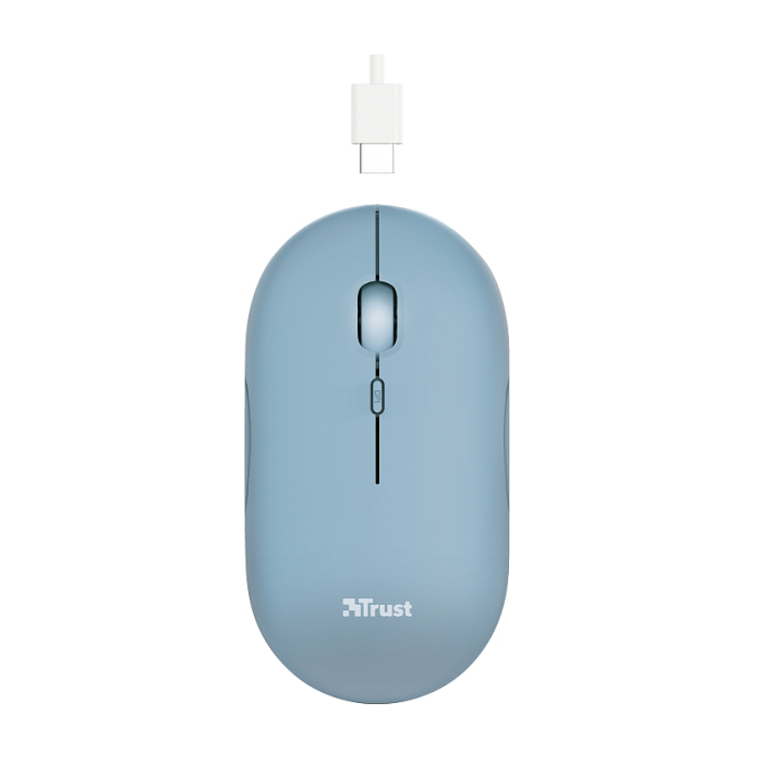 TRUST Puck Wireless & BT Rechargeable Mouse Blue на супер цена