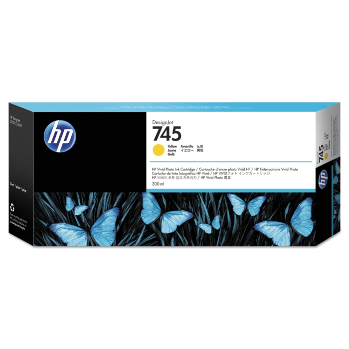 HP 745 300-ml Yellow Ink Cartridge