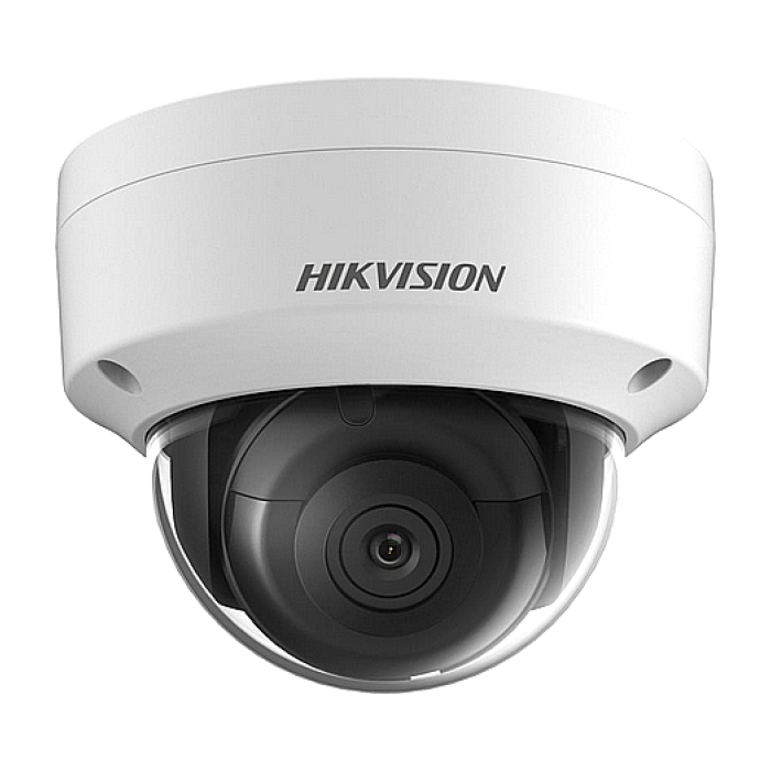 HikVision Fixed Dome Network Camera, 2 MP (1920x1080@25 fps), IR up to 30m, 3D DNR, 120dB WDR, 2.8mm (114°), H.265+, IP67, vandal proof (IK10), Micro SDXC slot up to 128 GB, 12Vdc/PoE 5.3W