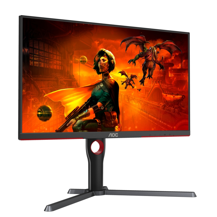 AOC U27G3X/BK, 27" IPS WLED, 3840x2160@160Hz, 1ms GtG, 1ms MPRT, 400cd m/2, 1000:1, DCR 80M:1, Adaptive Sync, FlickerFree, Low Blue Light, Tilt, Height Adjust, Pivot, Swivel, 2xHDMI, DP (тъмнейл - 2)