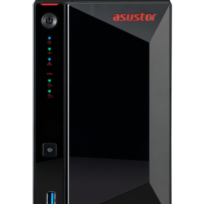 Asustor Nimbustor AS5402T, 2 Bay NAS, Quad-Core 2.0GHz CPU, Dual 2.5GbE Ports, 4GB SO-DIMM DDR4 (Max. 16GB), Four M.2 SSD Slots (Diskless), 3x USB 3.2 Gen 1 Type A, WOW (Wake on WAN), WOL, System Sleep Mode, AES-NI hardware encryption, Black на супер цена