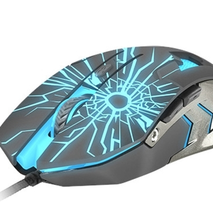 Fury Gaming mouse, Gladiator, optical 3200DPI, Illuminated black (тъмнейл - 1)