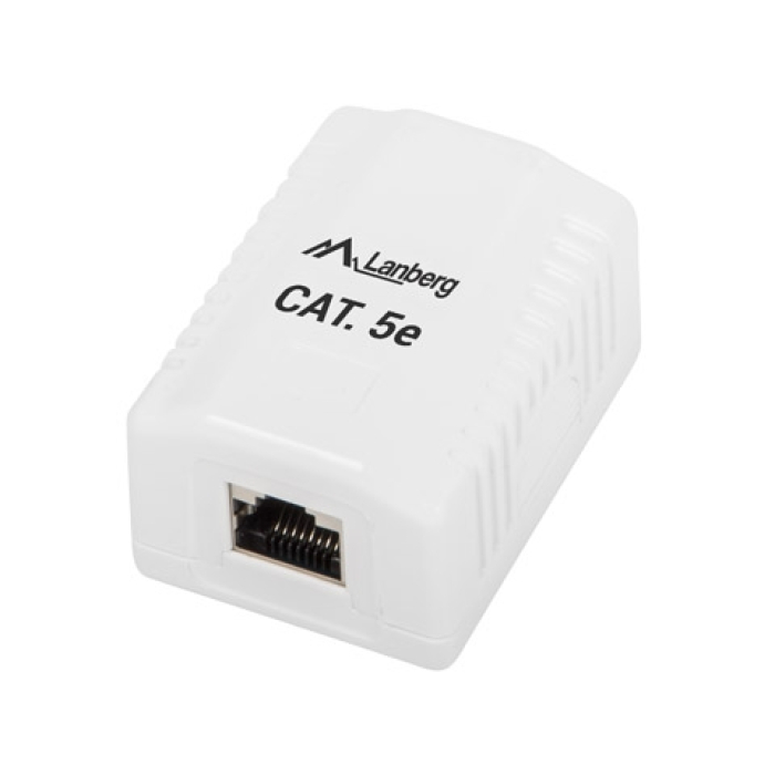 Lanberg surface-mount box CAT.5e FTP shielded 1X RJ45, white