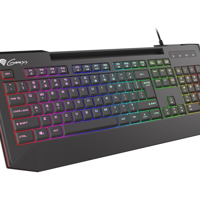 Genesis Gaming Keyboard Lith 400 RGB US Layout RGB Backlight X-Scissor Slim (тъмнейл - 1)