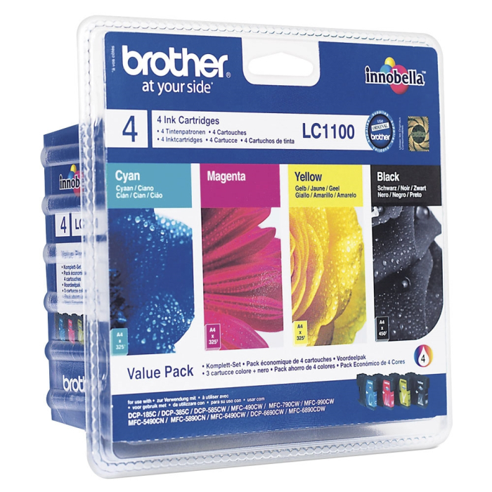 Brother LC-1100BK/C/M/Y VALUE BP Ink Cartridge Standard Set на супер цена