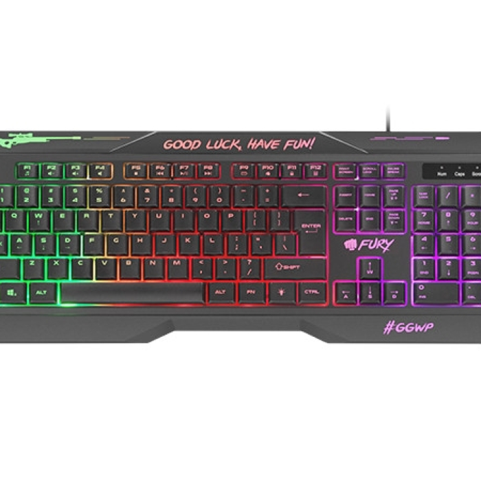 Fury Gaming Keyboard, Hellfire, 2 Backlight, US Layout