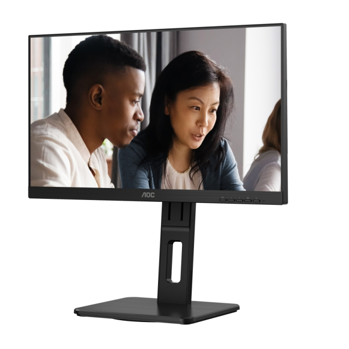 AOC 22E2UMF, 21.5" VA WLED, 1920x1080@75Hz, 4ms GtG, 250cd m/2, 3000:1, 20M:1 DCR, Adaptive Sync, FlickerFree, Low Blue Light, 2Wx2, Tilt, Height Adjust, Pivot, Swivel, D-SUB, HDMI, DP, USB hub (тъмнейл - 1)