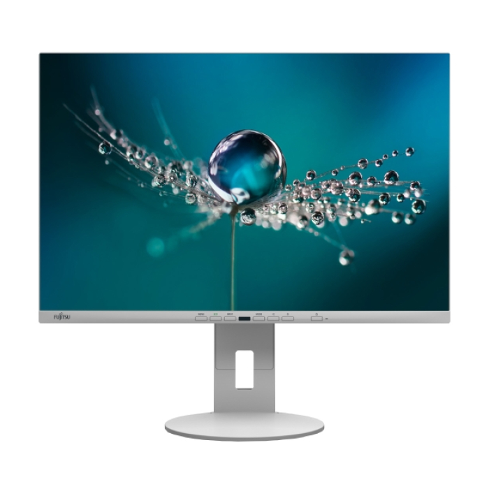 Fujitsu DISPLAY B2410 WE, 24" UWide, LED, BL, IPS, 5ms, 1000:1, 300 cd/m2, 1920x1200 16:10, 1xDisplayPort 1.2, 1xHDMI 1.4, 1xDVI-D (HDCP), 1x D-SUB, 4xUSB, 6-in-1 St, Sp.2x2W, Height adj.150mm, Rot. 90°,Tilt angle -5°/+35°, Swivel angle 345°, Marble на супер цена