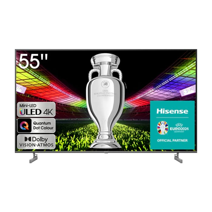 Hisense 55" U6KQ, 4K Ultra HD 3840x2160, ULED, Quantum Dot, 60Hz, IPS, HDR 10+, HLG, Dolby Vision IQ, Dolby Atmos, Smart TV, WiFi 5GHz, WiFi Direct, BT, Anyview Cast, 3xHDMI, 2xUSB, LAN, CI+, DVB-T2/C/S2, Black