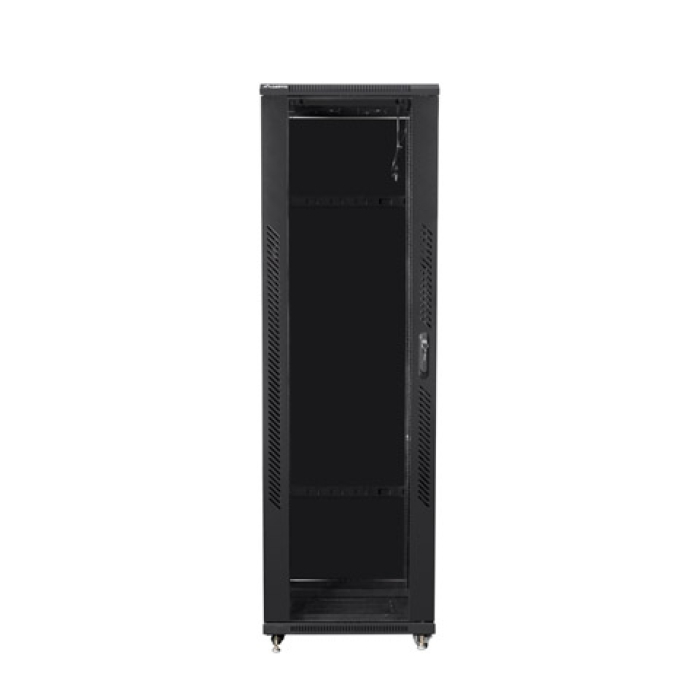 Lanberg rack cabinet 19" free-standing 42U / 800x800 self-assembly flat pack, black (тъмнейл - 1)