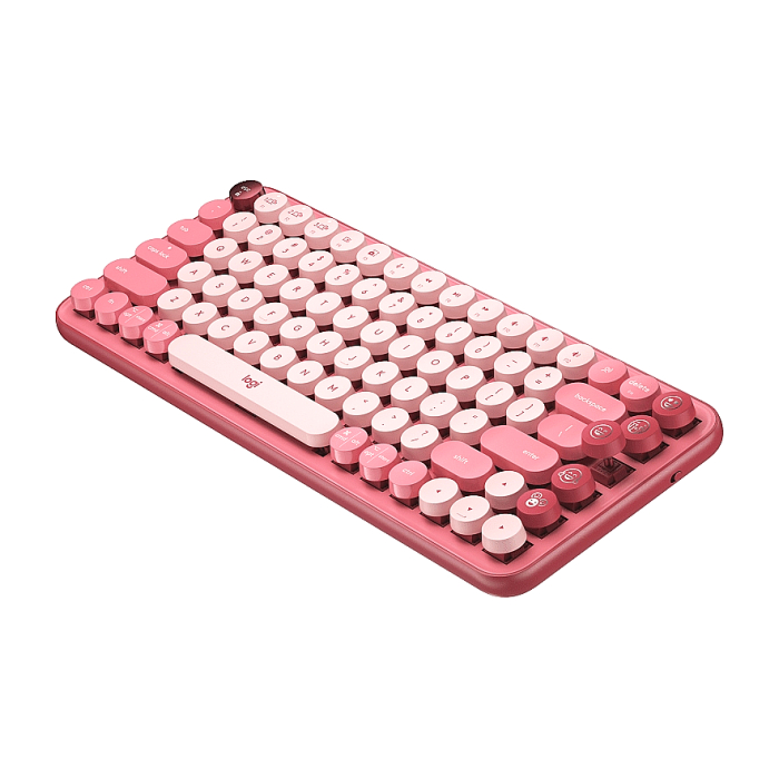 Logitech POP Keys Wireless Mechanical Keyboard With Emoji Keys - HEARTBREAKER_ROSE - US INT'L - INTNL (тъмнейл - 1)