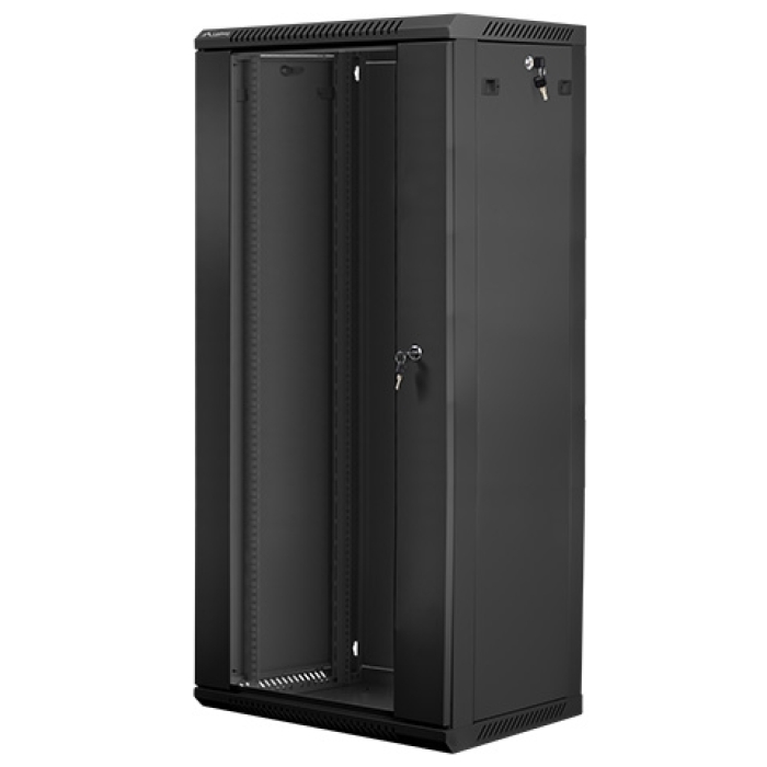 Lanberg rack cabinet 19” wall-mount 27U / 600x450 for self-assembly (flat pack), black (тъмнейл - 2)