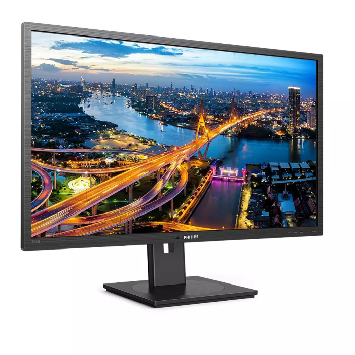 Philips 325B1L, 31.5" IPS WLED, 2560x1440@75Hz, 4ms GtG, 250cd m/2, 1200:1, DCR 50M:1, Adaptive Sync, FlickerFree, Low Blue Mode, 3Wx2, Tilt, Height Adjust, Pivot, Swivel, 2xHDMI, DP, USB hub (тъмнейл - 2)