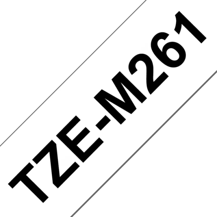 Brother TZe-M261 Matt Laminated Labelling Tape Cassette – Black on White, 36mm wide (тъмнейл - 2)