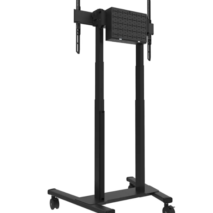 Neomounts by Newstar Motorised Mobile Stand incl. storage box, 10 cm. Wheels Floor - VESA 100x100 up to 800x600 (тъмнейл - 2)