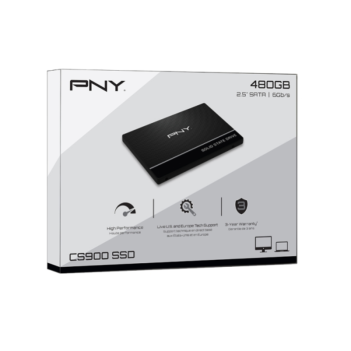 PNY CS900 2.5" SATA III 480GB SSD (тъмнейл - 2)