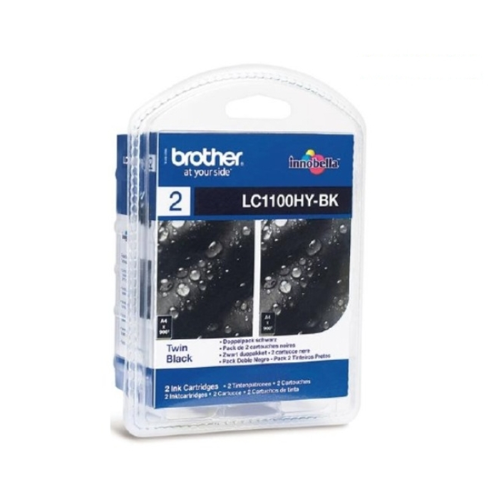 Brother LC-1100HYBK Ink Cartridge High Yield for MFC-6490, DCP-6690/6890 series (2 in pack)