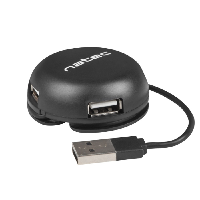 Natec usb 2.0 hub bumblebee 4-port black (тъмнейл - 2)