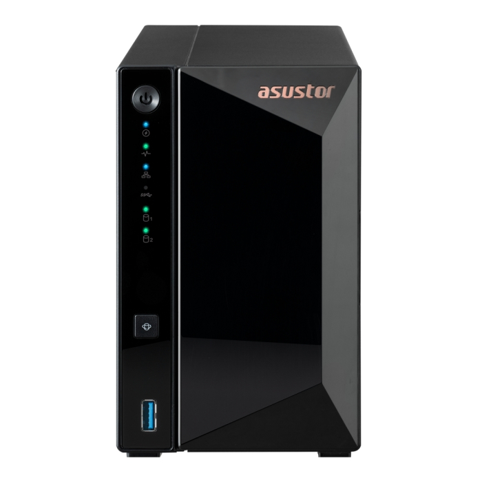 Asustor AS3302T_V2, 2 bay NAS, Realtek RTD1619B, Quad-Core, 1.7GHz (not ex.), 2.5GbE x1, USB3.2 Gen1 x3, WOW (Wake on WAN), Ttoolless installation, with hot-swappable tray, hardware encryption, MyArchive, EZ connect, EZ Sync, WoL, System Sleep Mode на супер цена