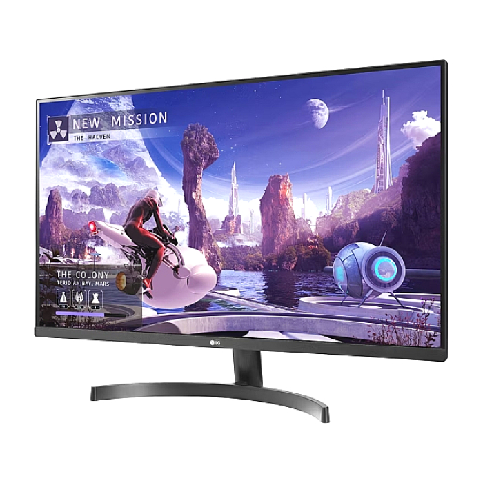 LG 32QN600P-B, 32" IPS AG, sRGB 99%, 5ms, 350 cd/m2, 1000:1, QHD (2560x1440, 75Hz, HDR 10, HDMI, DisplayPort, AMD FreeSync, Dynamic Action Sync, Color Calibrated, Tilt, Clockwise (тъмнейл - 2)