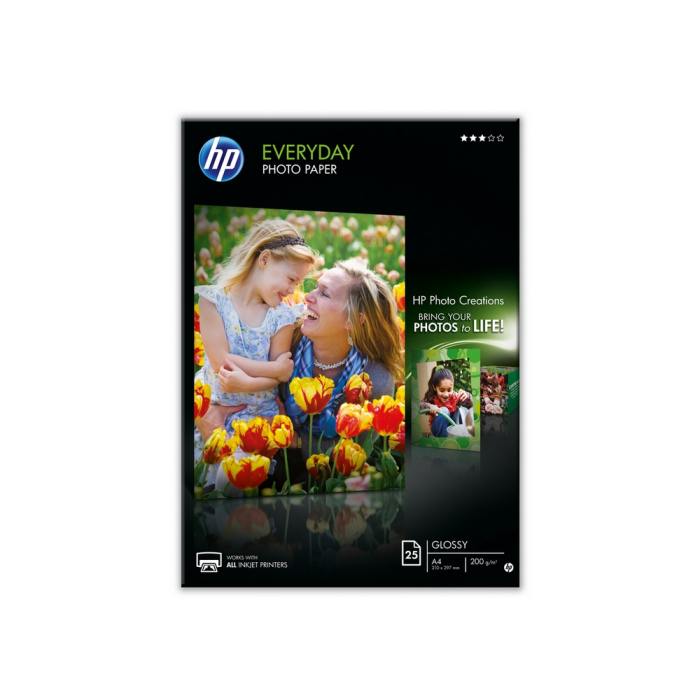 HP Everyday Glossy Photo Paper-25 sht/A4/210 x 297 mm на супер цена