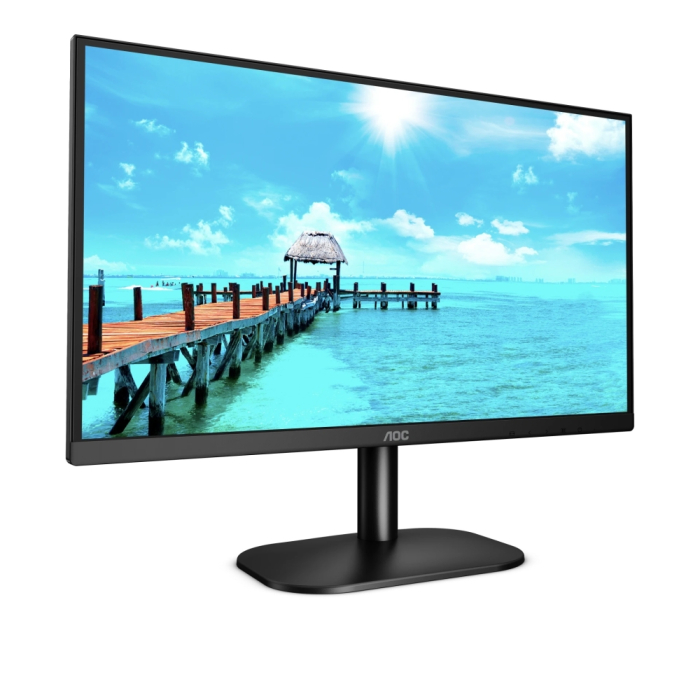 AOC 24B2XDM, 23.8" VA WLED, 1920x1080@75Hz, 4ms GtG, 250cd/m2, 3000:1, DCR 20M:1, FlickerFree, Low Blue Light, Tilt, D-SUB, DVI (тъмнейл - 2)