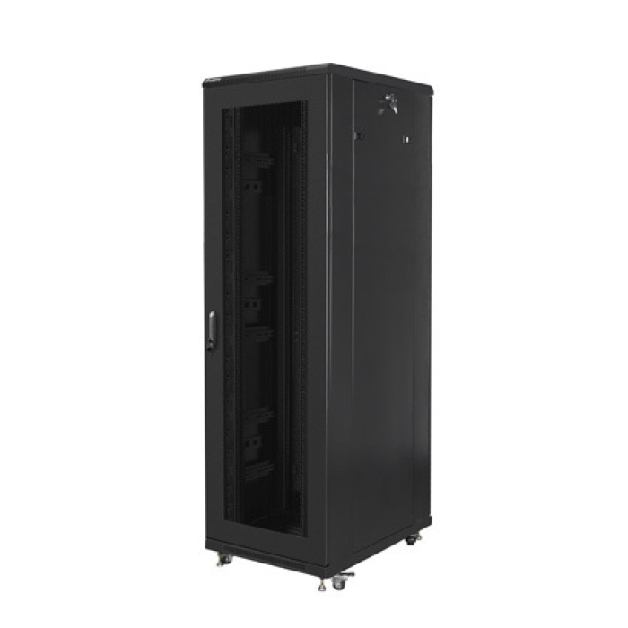 Lanberg rack cabinet 19" free-standing 42U / 800x800 self-assembly flat pack with mesh door, black (тъмнейл - 2)