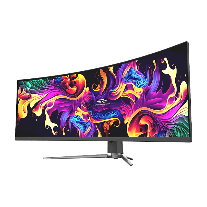 MSI MPG 491CQP QD-OLED, 49", 144Hz, 0.03ms, DQHD 5120x1440, 32:9, Oled Care 2.0, Fanless Design with Graphene, ClearMR 8000, HDR True Black 400, AI VISION, KVM, PBP, PIP, 250 nits, 1500000:1, DP (1.4a), 2x HDMI (2.1), Type-C (DP alt. PD 90W), USB HUB (тъмнейл - 1)