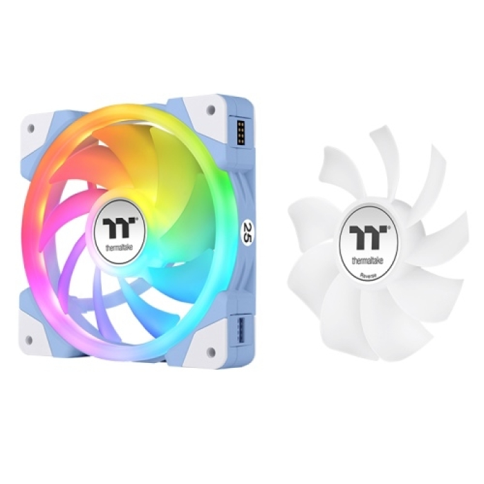 Thermaltake SWAFAN EX12 ARGB PC Cooling Fan TT Premium Edition 3 Fan Pack Hydrangea Blue ( 25th Anniversary Edition ) (тъмнейл - 1)