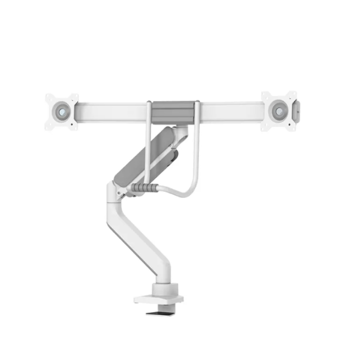 Neomounts by NewStar Screen Desk Mount 2 screens (topfix clamp & grommet) for 2 Monitor Screens, White