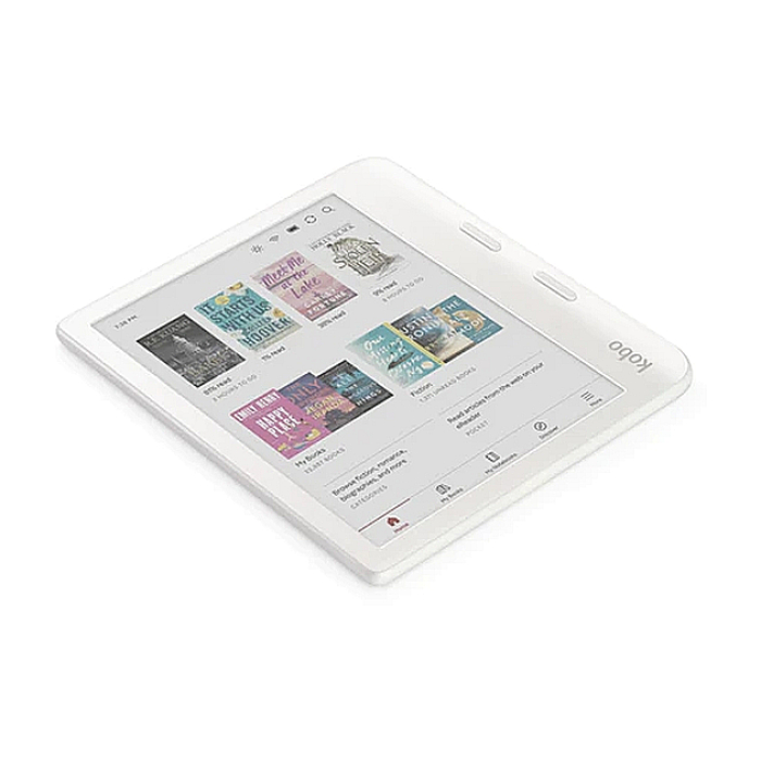 Kobo Libra Colour e-Book Reader, E Ink Kaleido touchscreen 7 inch, 1680 x 1264, 32 GB, 2 GHz, Greutate 0.215 kg, Wireless Da, Comfort Light PRO, IPX8 - up to 60 mins in 2 metres of water, 15 file formats supported natively, White (тъмнейл - 3)