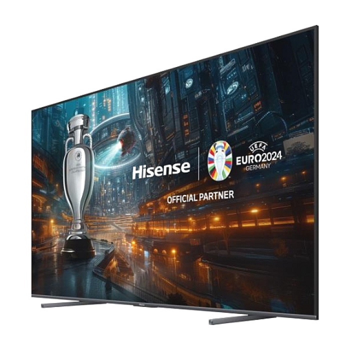 Hisense 100" E7NQ Pro, 4K Ultra HD 3840x2160, ULED, FALD, Quantum Dot, 144Hz, IPS, HDR 10+, HLG, Dolby Vision IQ, Dolby Atmos, Smart TV, WiFi 5GHz, WiFi Direct, BT, Anyview Cast, 4xHDMI, 2xUSB, LAN, CI+, DVB-T2/C/S2, Black (тъмнейл - 2)