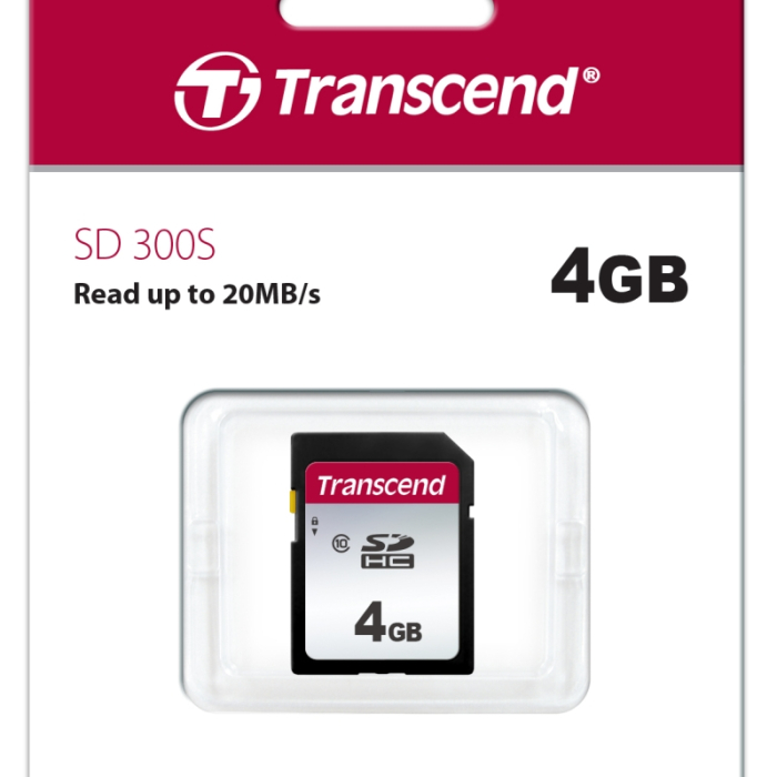 Transcend 4GB, SD Card, Class10 (тъмнейл - 1)