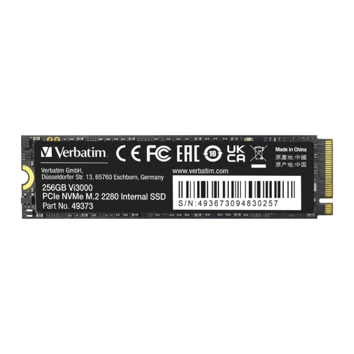 Verbatim Vi3000 Internal PCIe NVMe M.2 SSD 256GB (тъмнейл - 1)