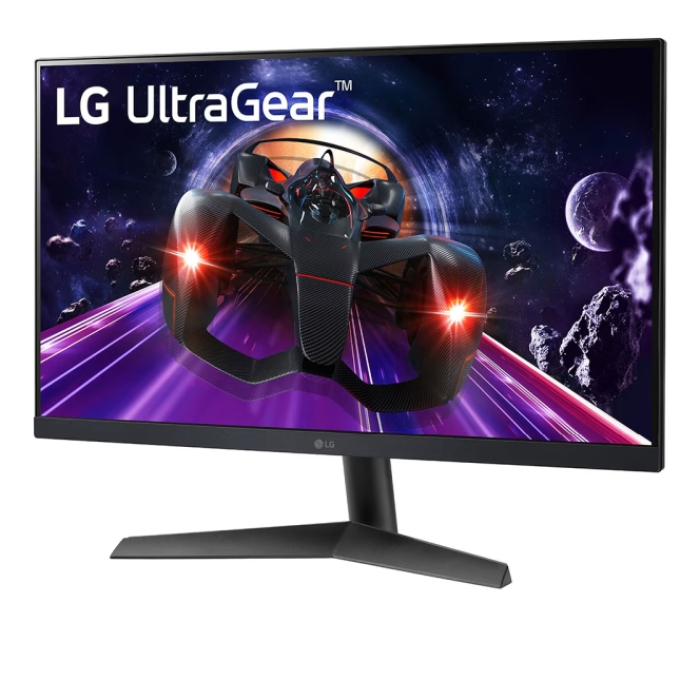 LG 24GN60R-B, UltraGear, 23.8" IPS, AG, 1ms GtG, 144Hz, 1000:1, 300cd/m2, Full HD 1920x1080, NVIDIA G-SYNC, Radeon FreeSync, HDR 10, sRGB 99%, HDMI, DisplayPort, Reader Mode, Headphone out, Tilt, Black (тъмнейл - 1)