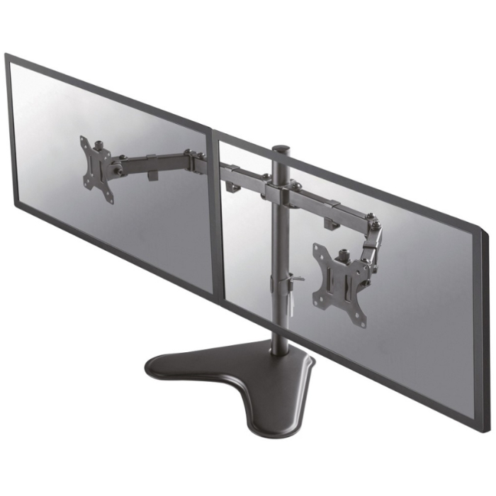 Neomounts by NewStar Flat Screen Desk Mount (stand) for 2 Monitor Screens (тъмнейл - 1)