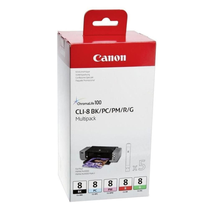 Canon CLI-8 MultiPack BK/PC/PM/R/G на супер цена