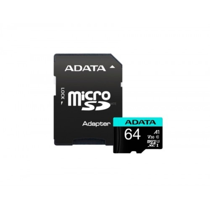 ADATA 64GB MicroSDXC UHS-I U3 V30S (with adapter) на супер цена