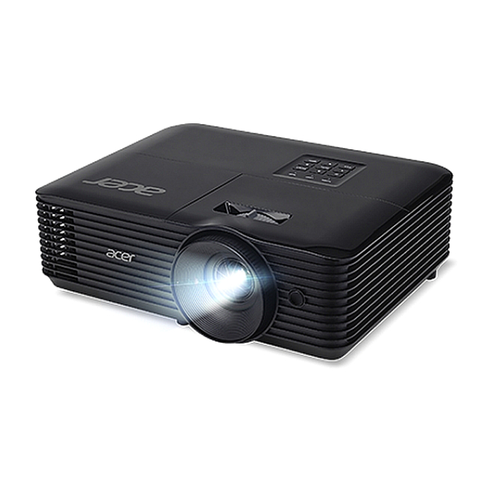 Acer Projector X1128i, DLP, SVGA (800 x 600), 4500 ANSI Lm, 20 000:1, 3D, Auto keystone, included wifi dongle, 24/7 operation, Wifi, HDMI, VGA in, RCA, RS232, 3W Speaker, 2.7kg, Black+Acer T82-W01MW 82.5"+Acer Wireless Slim Mouse M502 (тъмнейл - 1)