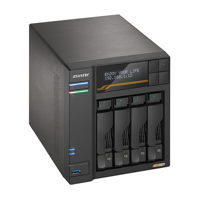 Asustor Lockerstor 4 Gen3 AS6804T 4 Bay NAS, поглед отгоре