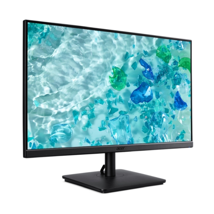 Acer Vero V247YEbmipxv, 23.8" IPS LED ZeroFrame, FreeSync, FHD (1920x1080), 100Hz, 100M:1, 4ms (GTG), 250nits, VGA, HDMI, DisplayPort, 2x2W Speakers, Flicker-Less, BlueLightShield, Audio in/out, TCO, Tilt, Vesa, Black (тъмнейл - 2)