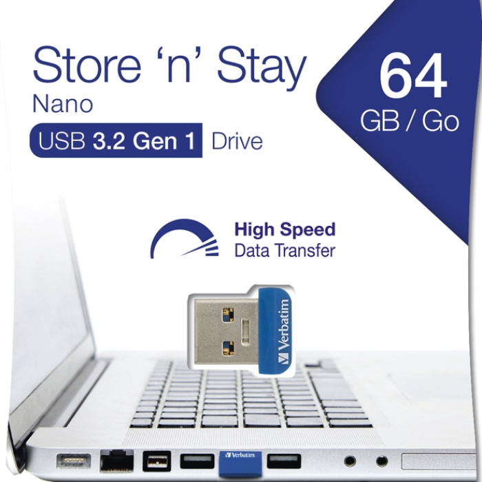 Verbatim USB 3.0 Nano Store 'N' Stay 64GB (тъмнейл - 2)