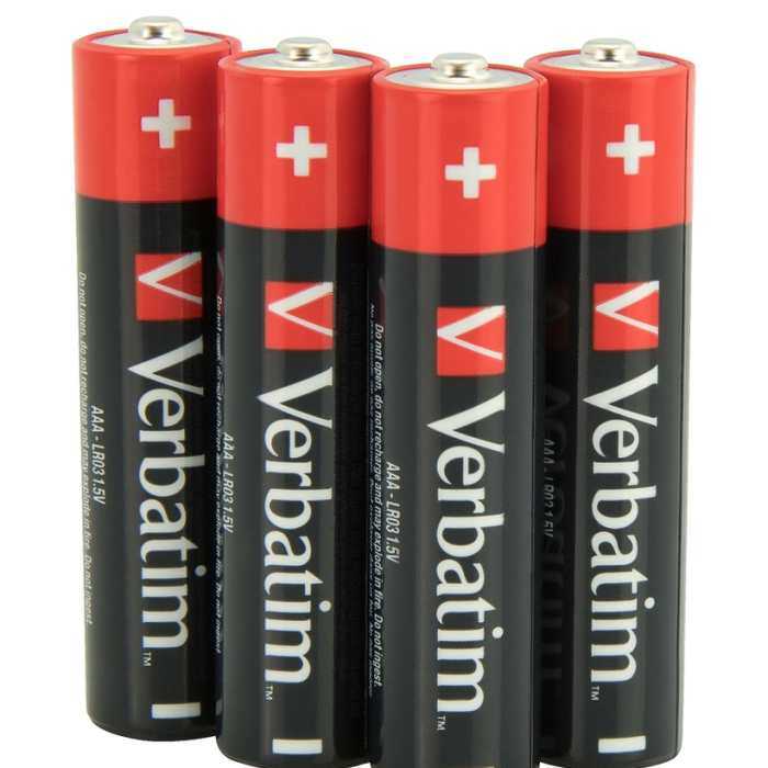 Verbatim ALKALINE BATTERY AAA 4 PACK (HANGCARD) (тъмнейл - 1)