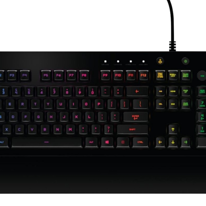 Logitech G213 Prodigy Gaming Keyboard, Lightsync, Spill Resistant, Palm Rest, Media Controls, Black на супер цена